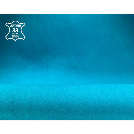 Bright Aqua Sea Blue Suede Leather CARIBBEAN SEA, 1222, 0.9 mm / 2.25oz