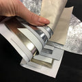 White Silver Metallic Leather Scraps OffCut Mix Real Textured Renmants