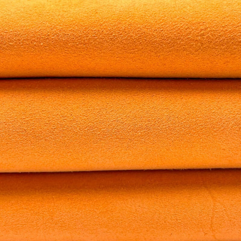 Warm Bright Orange Suede Lambskin 0.8mm/2oz / DARK CHEDDAR 1213