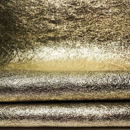 Sparkly Light Gold Lambskin Leather 0.8mm/2oz / CRUNCHY LIGHT GOLD 994