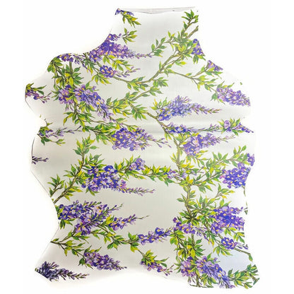 Purple Flower Lambskin With Print 1.1mm/2.75oz / VERY PERI FLOWERS 1320