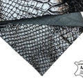 Black Patent Leather Sheets With Print  0.6mm/1.5oz / Patent Snake