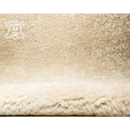 Italian Lambskin Shearling Hides Warm Double Sided Shearling  CREAM SHEARLING 1062 1.4mm / 3.5oz