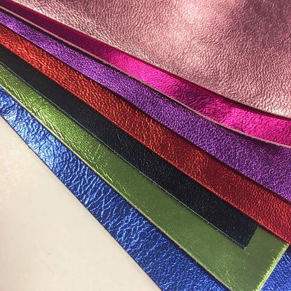 Bright Metallic Scrap Packs Mix Of Lambskin Renmats Shiny Colors