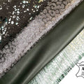 Grass Green Silver Lambskin Embossed Bundle of 4 Hides 0.8-1.1mm/2 - 2.75oz