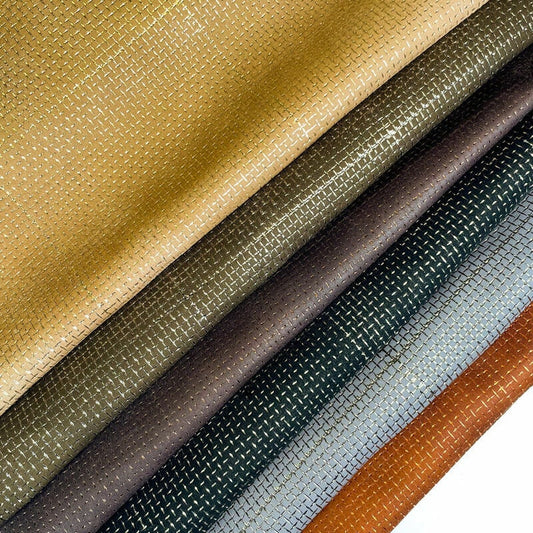 Shiny Plaid Soft Lambskin Leather 0.7-0.8mm/1.75-2oz / COLORFUL PLAID 1262