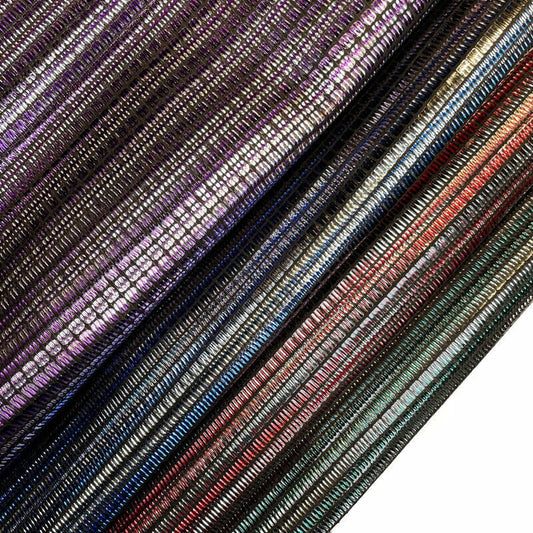 Metallic Stripe Lambskin / Choose Your Color, 0.9 mm/2.25oz / METALLIC LINE MIX 1303