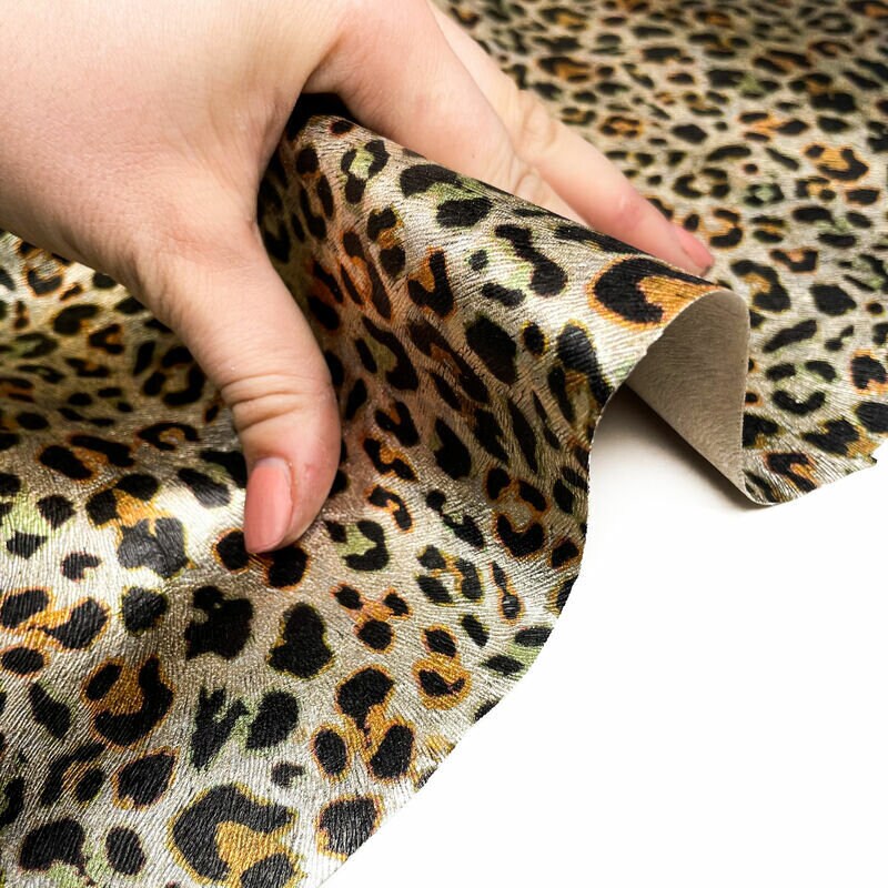 Metallic Leopard Print Lambskin 0.6mm/1.5oz / SPRING LEOPARD 1130