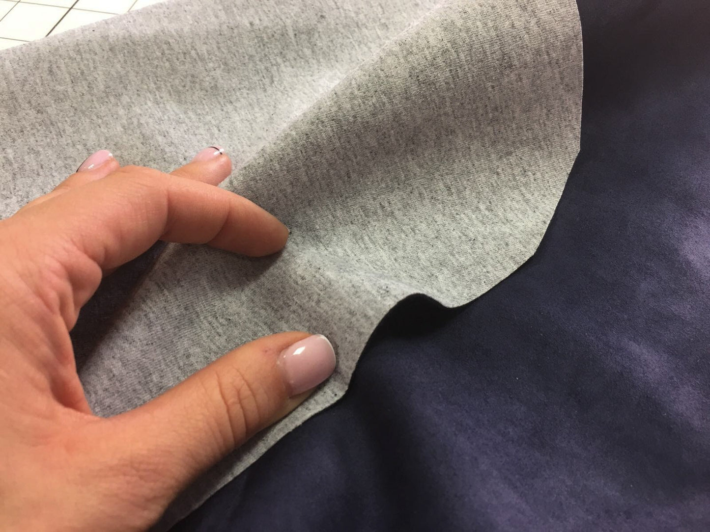 Blue Suede Stretch Lambskin Leather 0.8mm//2oz DEEP WELL 676