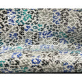 Silver Leopard Print Lambskin Leather  0.8mm/2oz /  WATER LEOPARD 1096