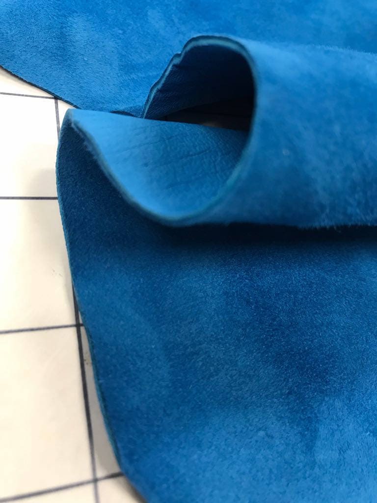 Turquoise Suede Velour Lambskin Leather 1mm/2.5oz BLUEJAY 507