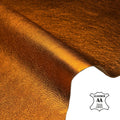 Orange Metallic Lambskin Leather 0.5-0.6 mm (1.25-1.5 oz) Shiny 1697