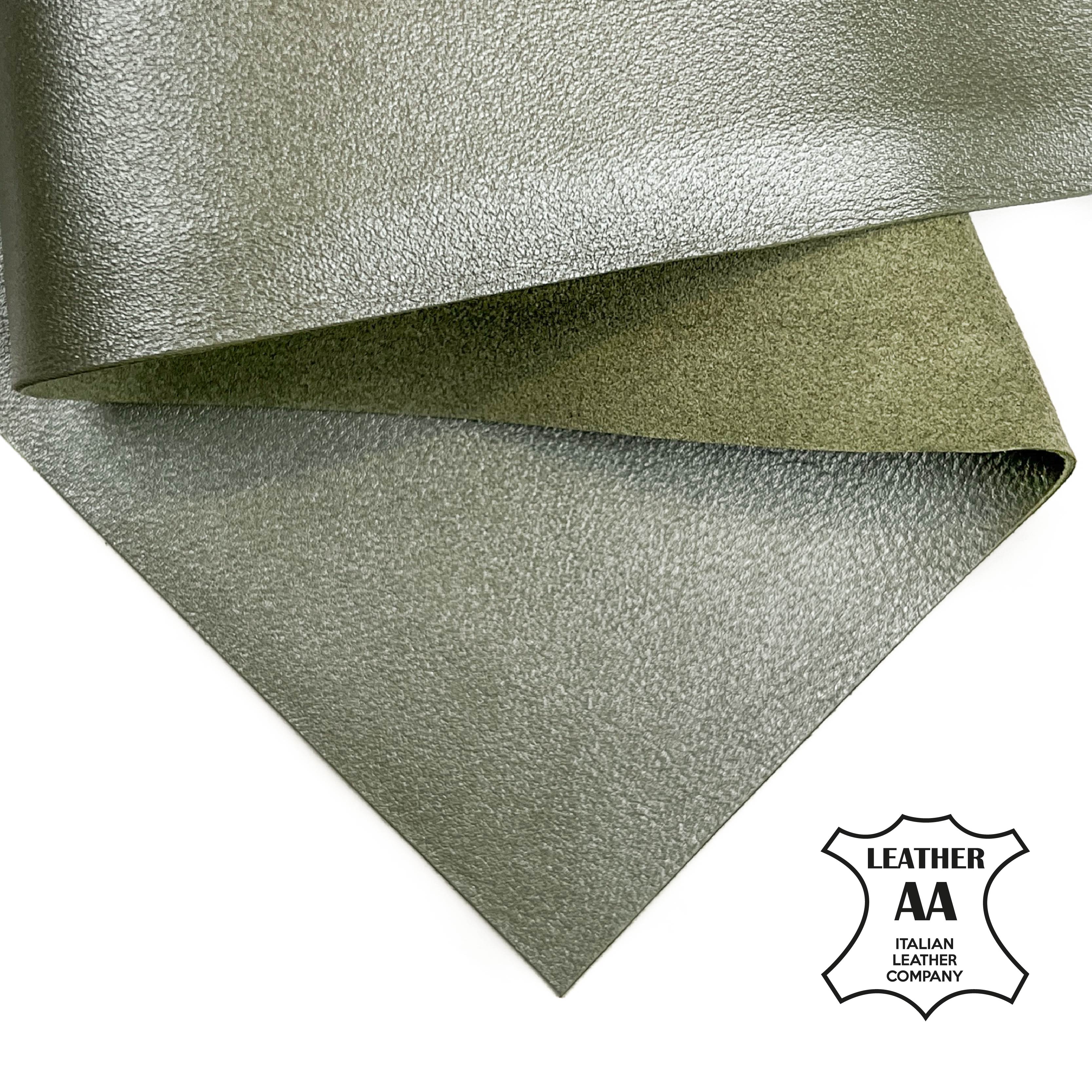 Khaki Green Perlamuter Lambskin Sheets KHAKI PERLAMUTER 1481 / 0.8mm/2oz