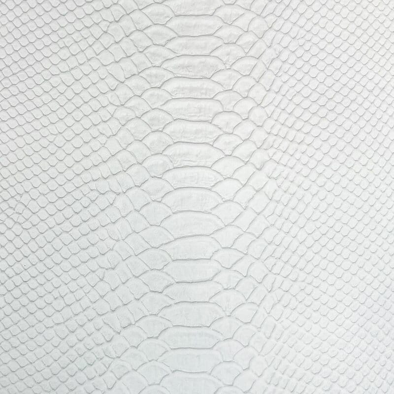 White Lambskin With Snake Print 0.9mm/2.25oz WHITE SNAKE 1184