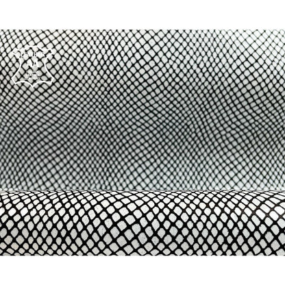 Black & White Reptile Print Lambskin 0.9mm/2.25oz / KING SNAKE 1151