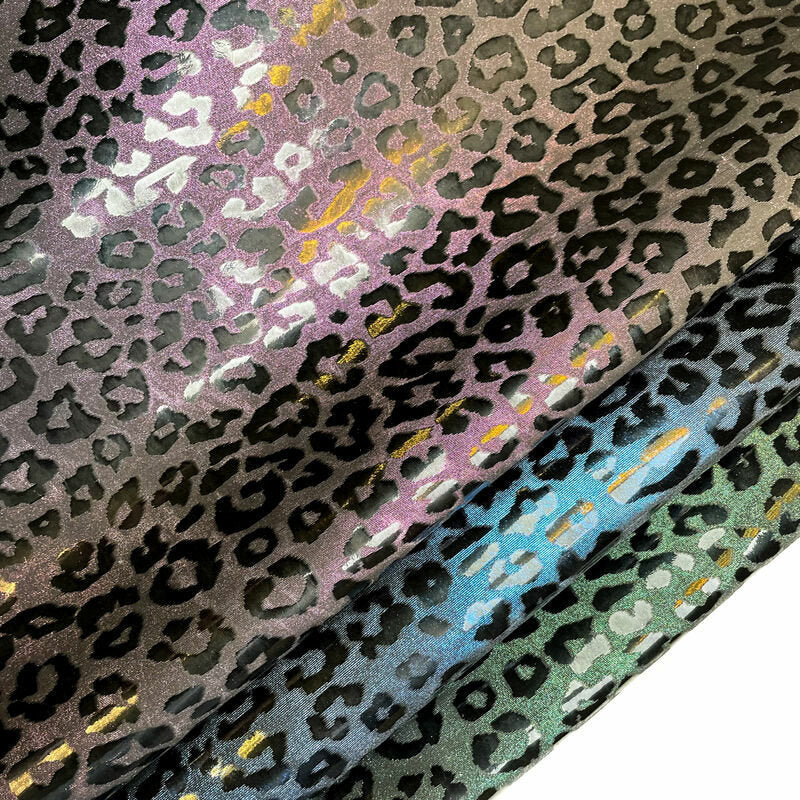 Glossy Lambskin With Leopard Print 0.9-1.0mm/2.25-2.5oz / NIGHTSKY LEO 1279