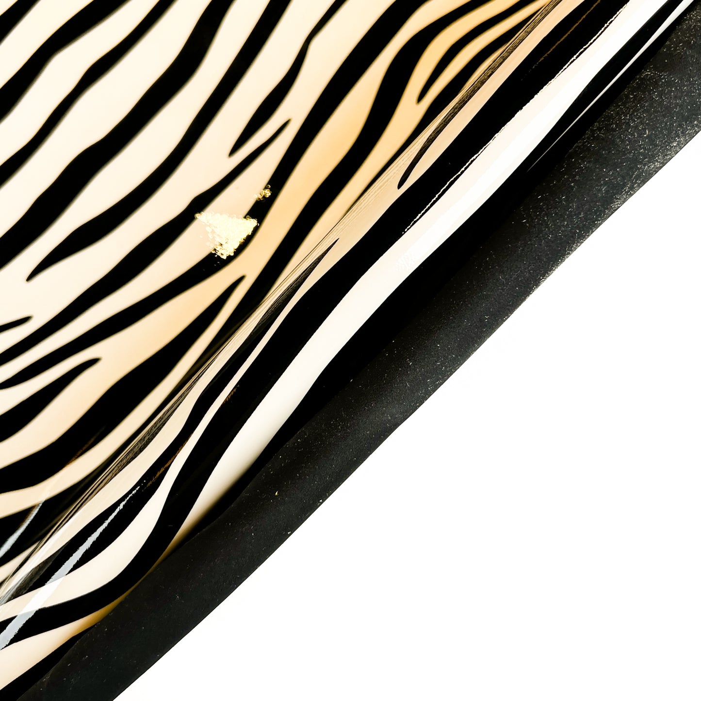 Black & White Zebra Print Patent Lambskin 0.7mm/ 1.75oz / 1453