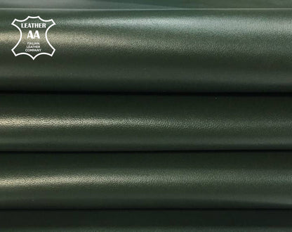 Dark Green Lambskin Leather Thick 0.9mm/2.25oz / KOMBU GREEN 590
