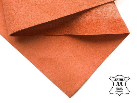 Orange Suede Lambskin Sheets 1.2mm/3oz / LANGOUSTINO 915