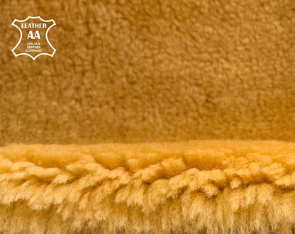 Soft Ginger Italian Lambskin Shearling Hides 1.4mm/3.5oz / Ginger Shearling 1401