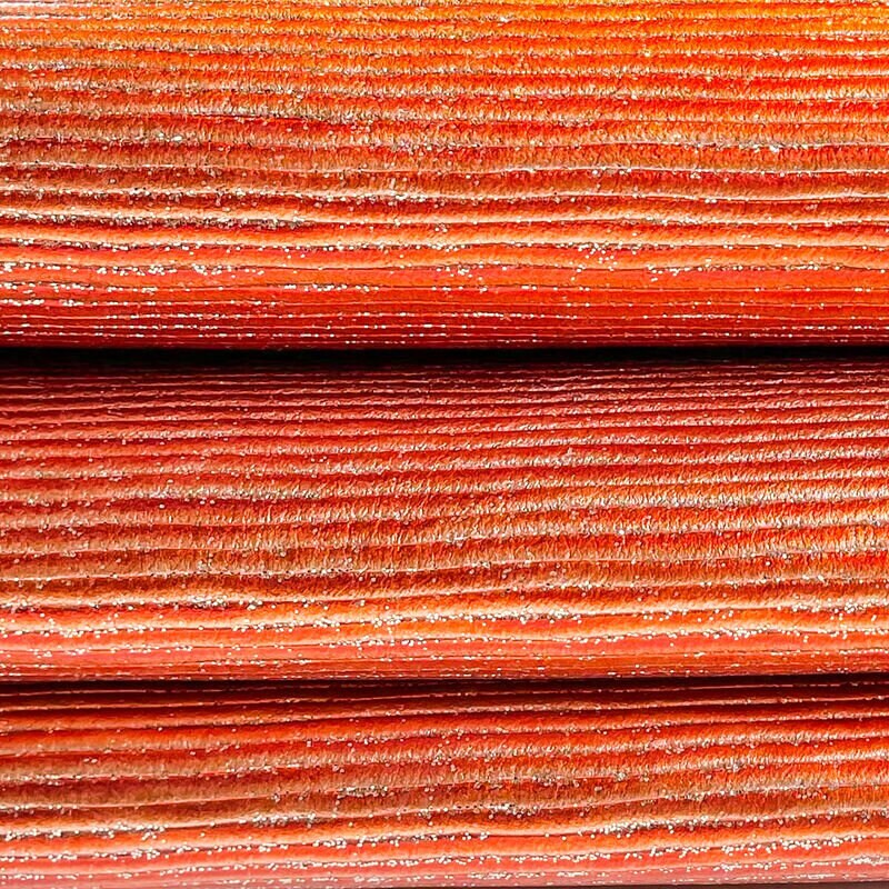 Orange Sparkly Lambskin With Lines 1.0mm/2.5oz / SUNSET LINES 1344
