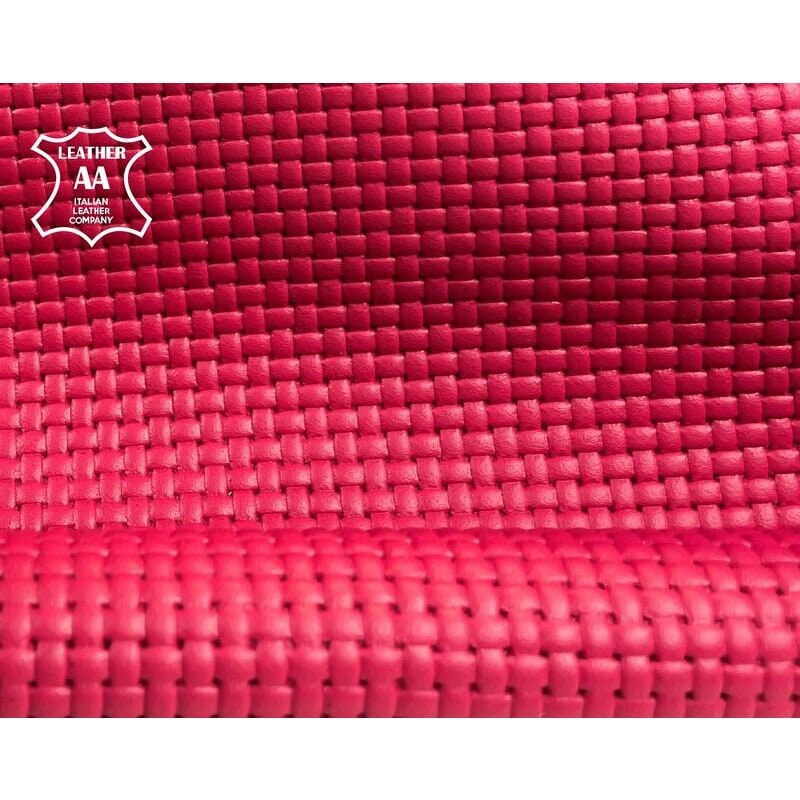 Juicy Pink Knitted Print Lambskin 0.7mm/1.75oz / WOVEN CABARET 1356