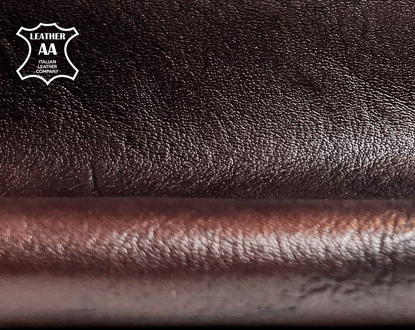 Brown Thick Calfskin Veg Side Hide With Texture 1.7-1.9mm/4.25-4.75oz Dark Brown VEG TAN 1455