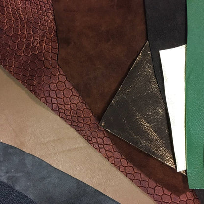 MIX Leather Scraps Colorful Lambskin Calf Fabric  DIY Renmants