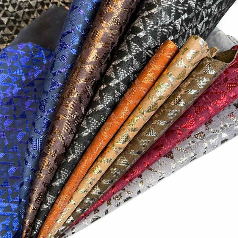 Colorful Geometry Lambskin Leather 0.8-0.9mm/2-2.25oz MODERN GEOMETRY 1266