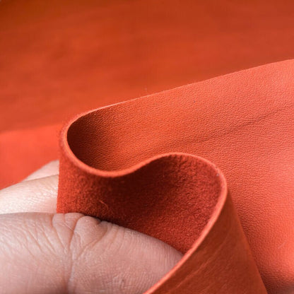 Pumpkin Orange Suede Lambskin Leather 0.9mm//2.25oz Pureed Pumpkin 1054