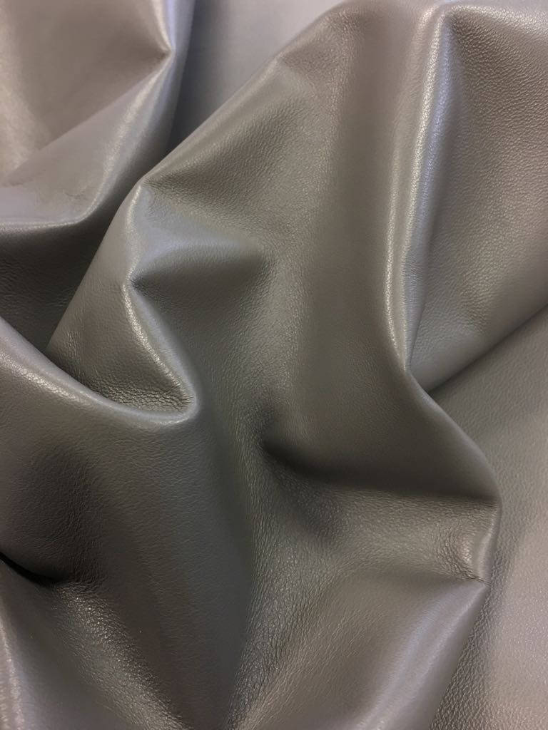 Gray Lambskin Leather  2oz/0.8mm / BRUSHED NICKEL 513
