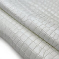 White Patent Lambskin With Crocodile Print 1.1-1.2mm WHITE CROCO 1589