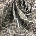 Gray Snakeskin Print On Lambskin Leather 0.5 mm/1.25oz / GRAY SHINY SNAKE 492