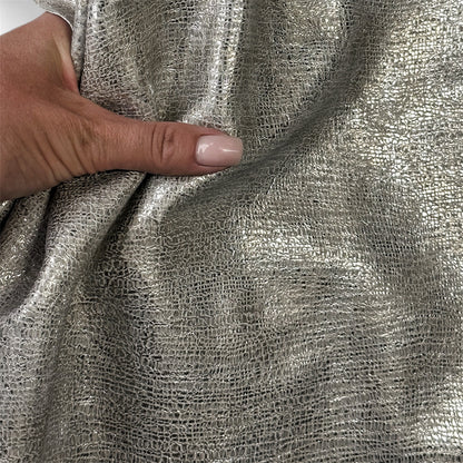 Silver Metallic Lambskin With Texture 1-1.1mm/2.5-2.75oz TEXTURED SILVER 1539