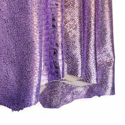 Purple Metallic Animal Print Lambskin 0.9-1.2mm/2.25-3oz / METALLIC LAVENDER MIX 1334
