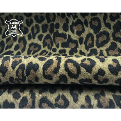Khaki Leopard Print Lambskin 0.8mm/2oz / KHAKI LEOPARD 988