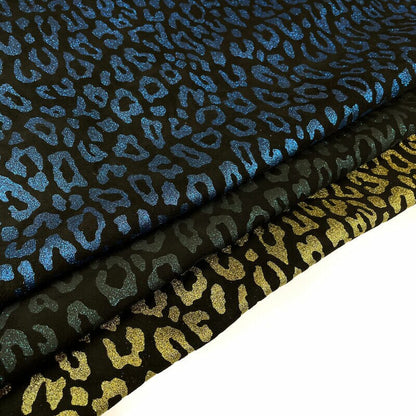 Sparkly Lambskin Leather With Leopard Print 1.0mm/2.5oz / SPARKLY LEOPARD 1267