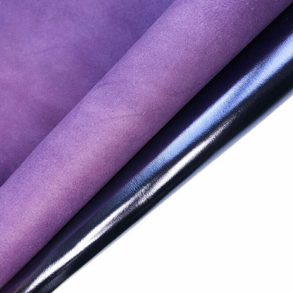 Reflective Purple Mirror Lambskin Hides 0.9mm/2.25oz / DEEP COBALT 971