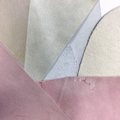 Beige, White And Pink Leather Mix Scraps