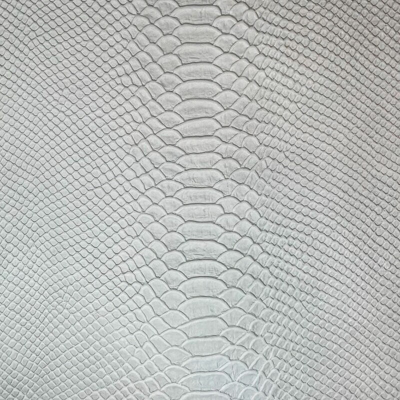 White Grayish Lambskin Leather With Snake Print 1.1mm//2.75oz Brich Snake 1187