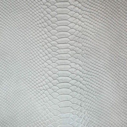 White Grayish Lambskin Leather With Snake Print 1.1mm//2.75oz Brich Snake 1187