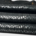 Black Patent Like Snakeskin Print  1.3-1.4mm/3.25-3.5oz Black Snake Scale 1527