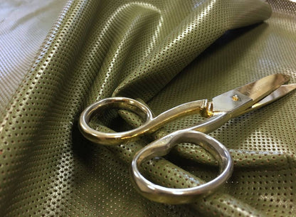 Khaki Green Perforated Print Lambskin 0.9mm/2.25oz / OLIVE GREEN 208