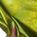 Shiny Metallic Green Lambskin Leather With Yellow Hue 0.8mm//2oz YellowishGreen 1648