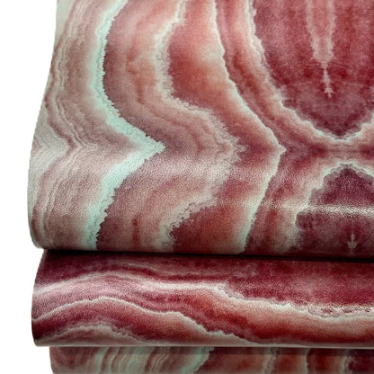 Unique Pink Patterned Lambskin Leather Sheets 1.6mm//4oz