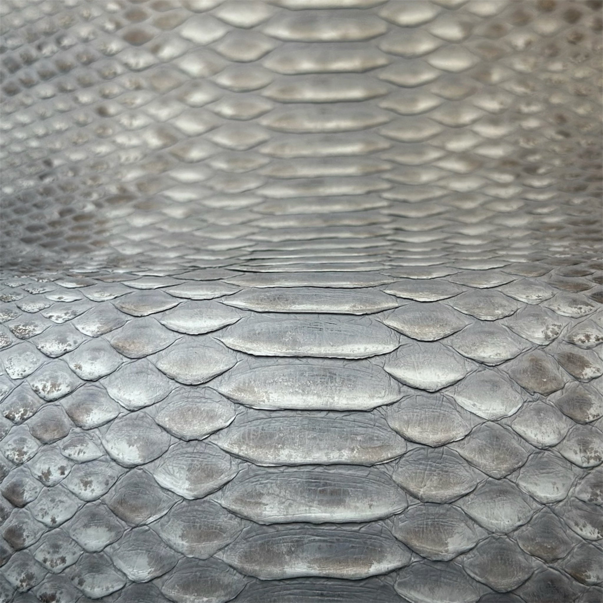 Real Gray Python Leather Hides  0.9-1mm/2.25-2.5oz New GRAY PYTHON