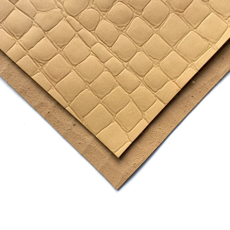 Crocodile Print VEG TAN Crust Sheets 2.5oz/1.0mm