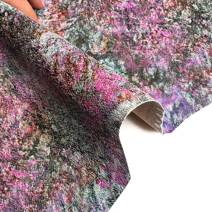 Purple Lambskin With Abstract Print 0.9mm/2.25oz PURPLE SAFFIANO GALAXY 1491