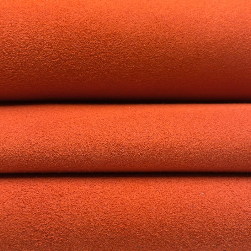 Pumpkin Orange Suede Lambskin Leather 0.9mm//2.25oz Pureed Pumpkin 1054