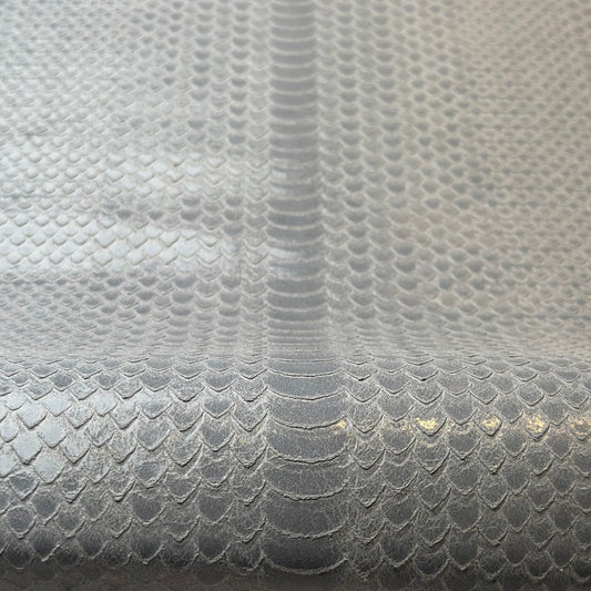 Gray Lambskin With Laser Cut Snake Print 1mm/2.75oz GRAY SNAKE 1617